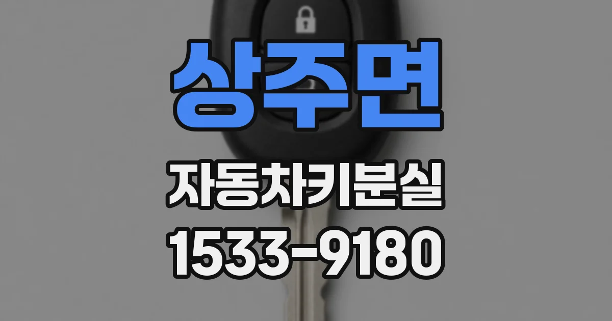 상주면 자동차키분실