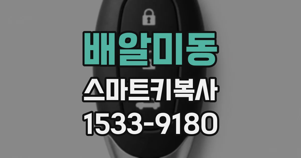 배알미동 스마트키복사