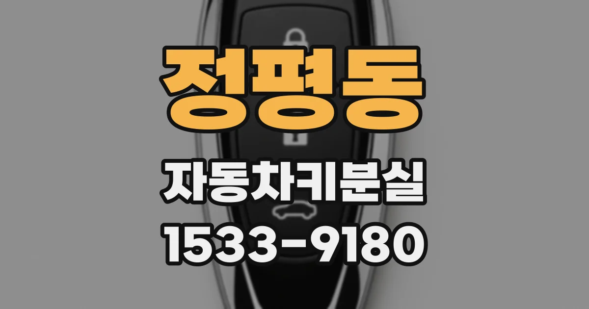 정평동 자동차키분실