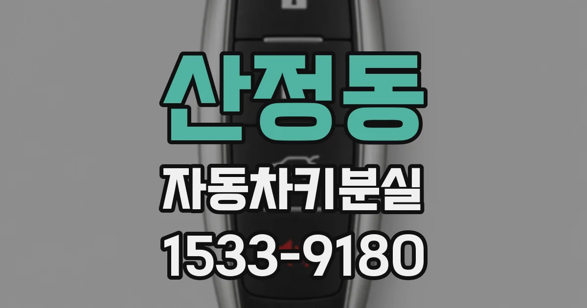 산정동 자동차키분실