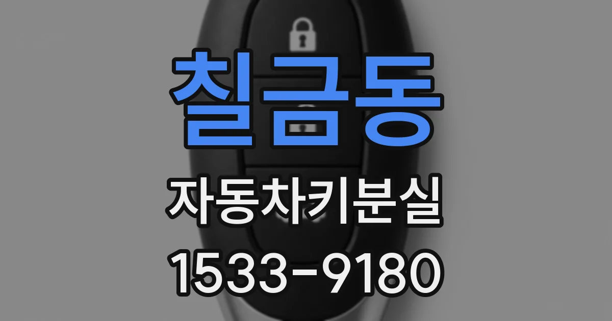 칠금동 자동차키분실