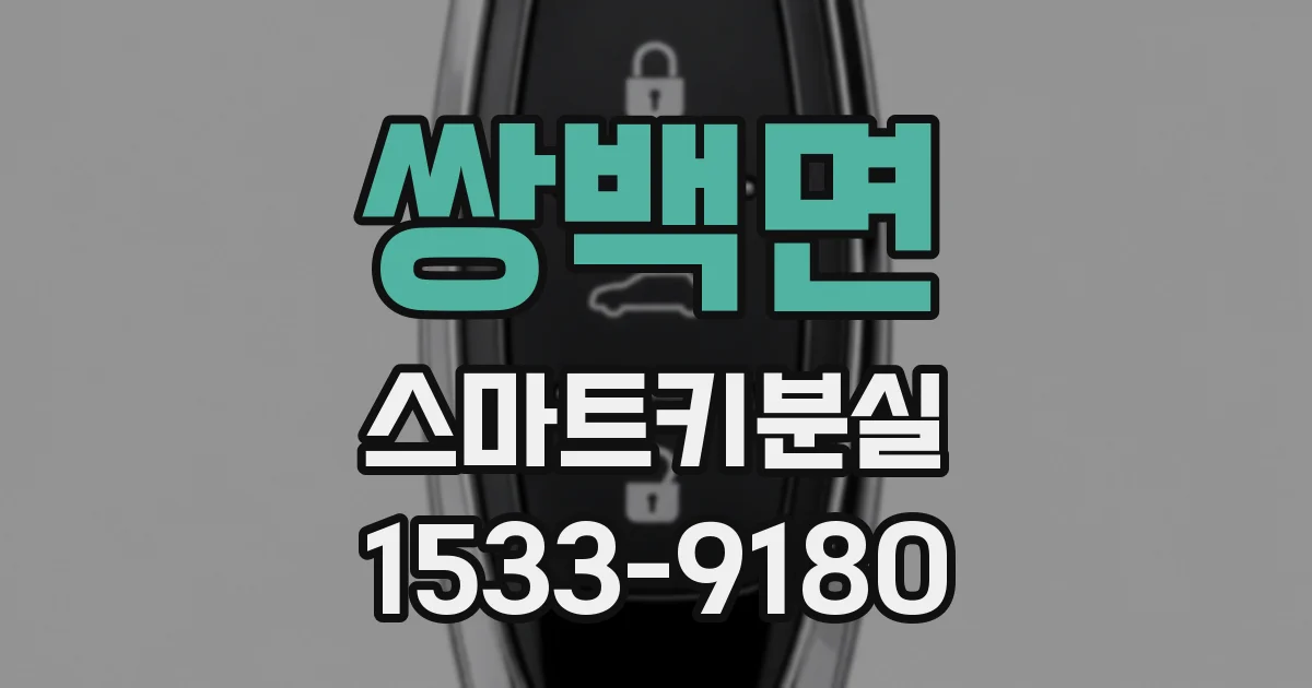 쌍백면 스마트키분실