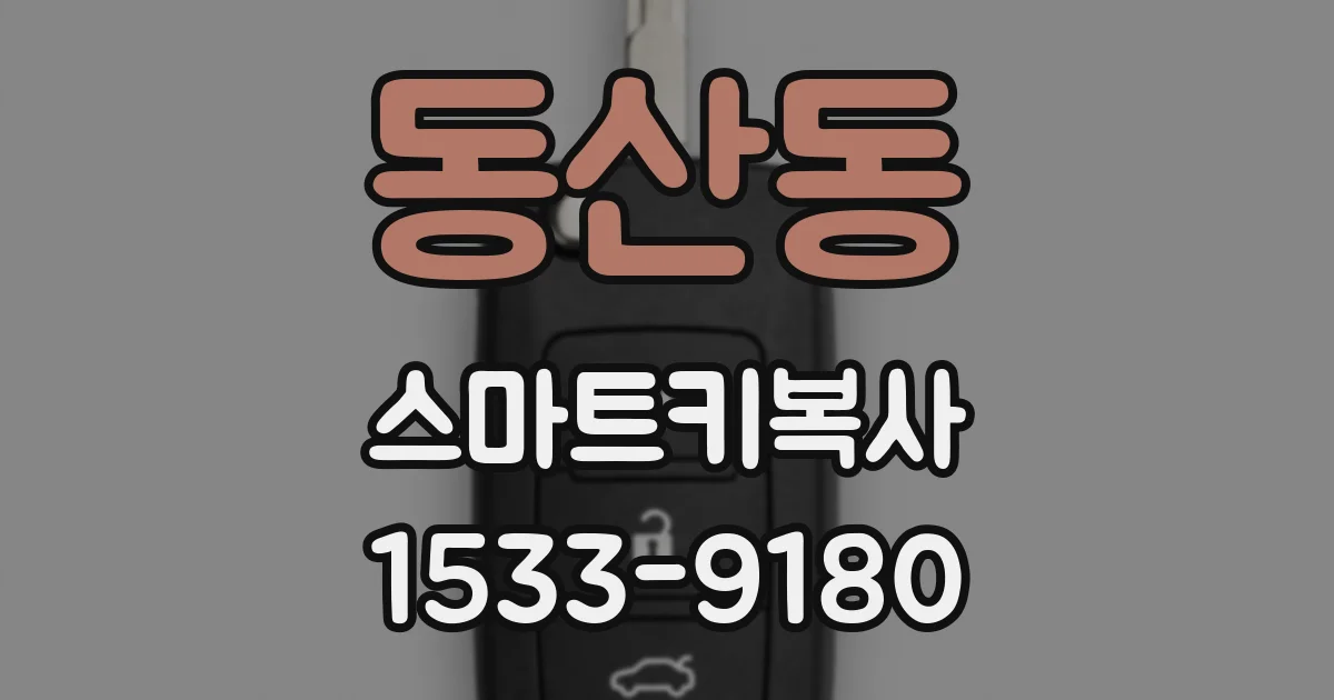 동산동 스마트키복사
