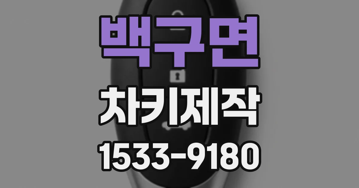 백구면 차키제작