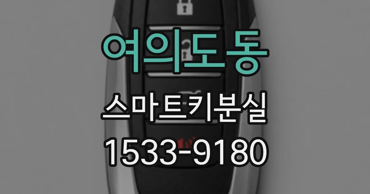 여의도동 스마트키분실