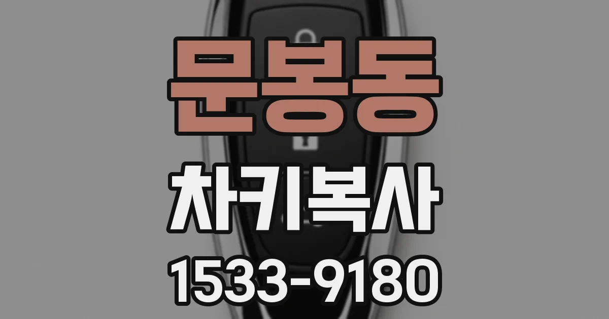 문봉동 차키복사