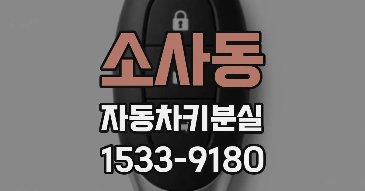 소사동 자동차키분실