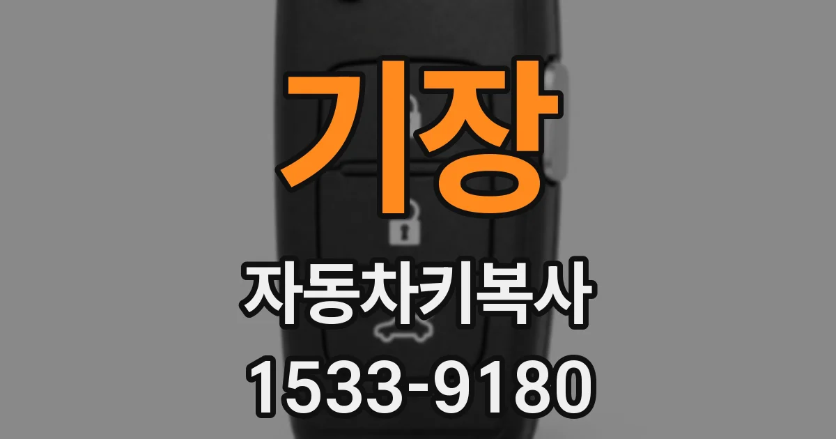 기장 자동차키복사