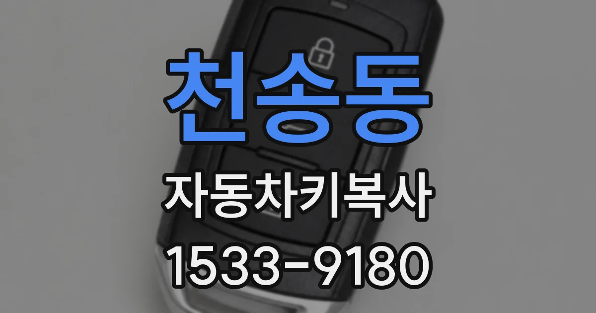 천송동 자동차키복사