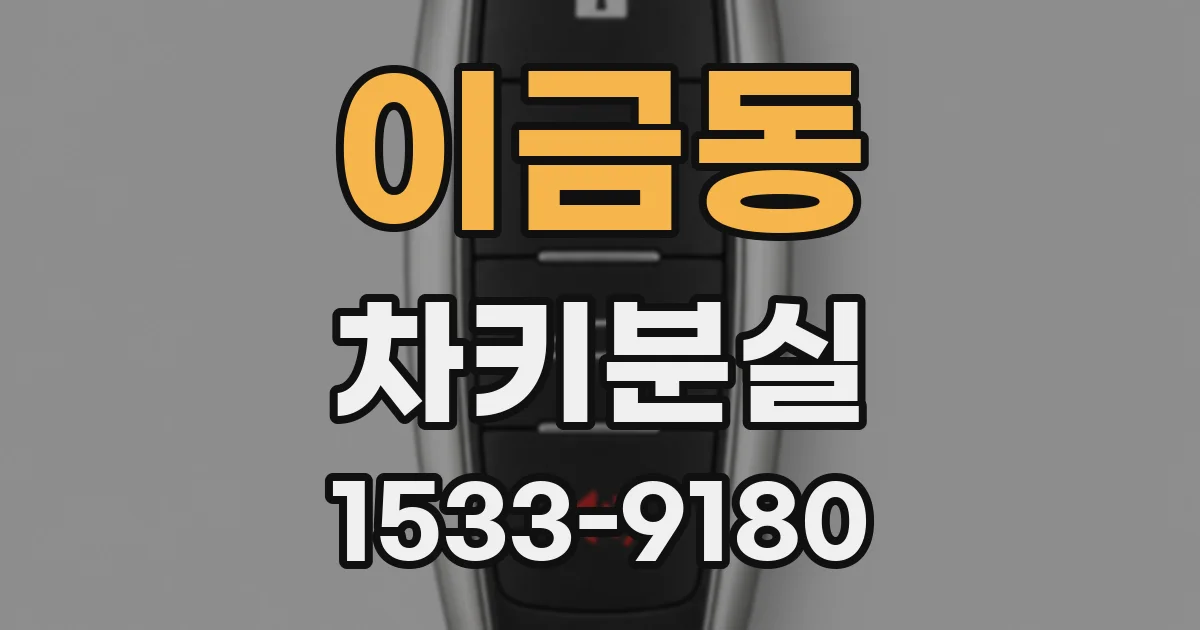 이금동 차키분실