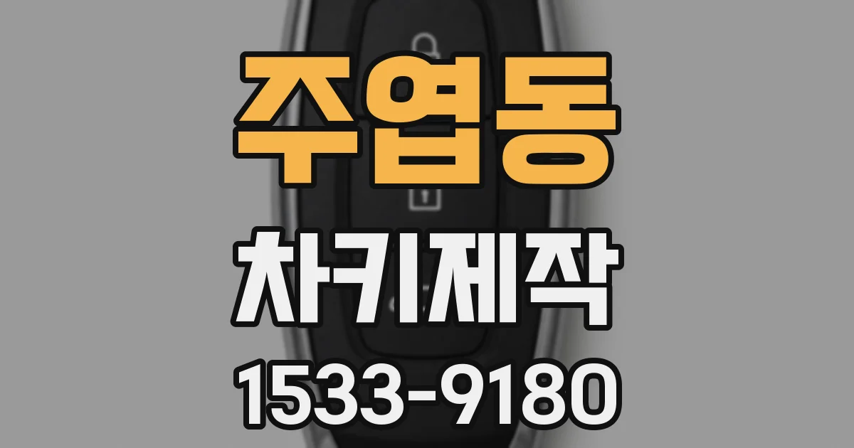 주엽동 차키제작