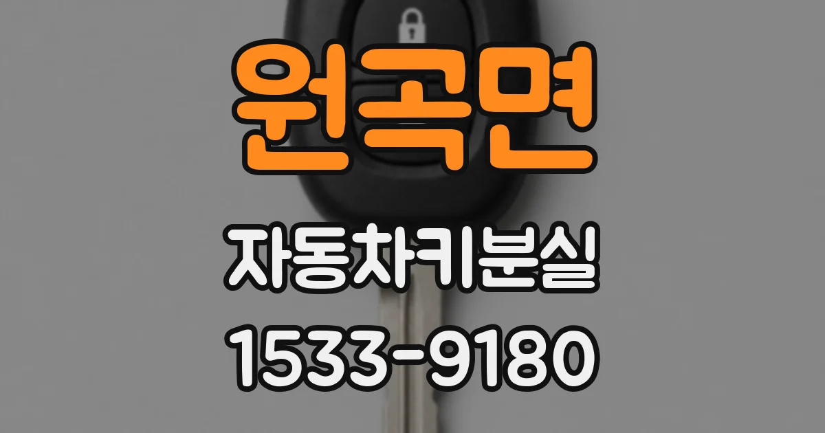 원곡면 자동차키분실