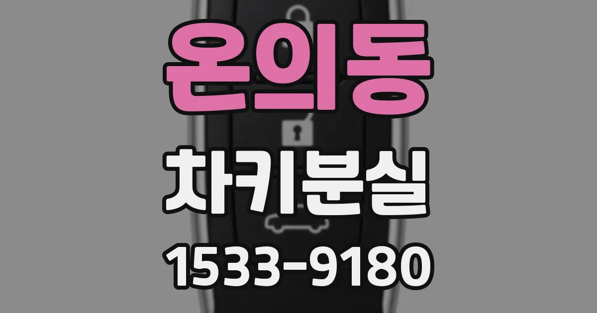 온의동 차키분실