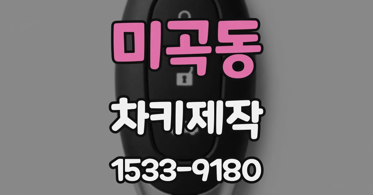 미곡동 차키제작