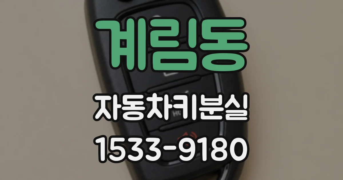 계림동 자동차키분실