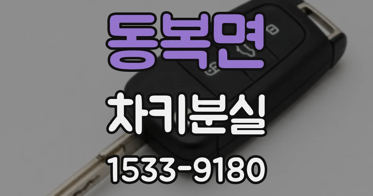 동복면 차키분실