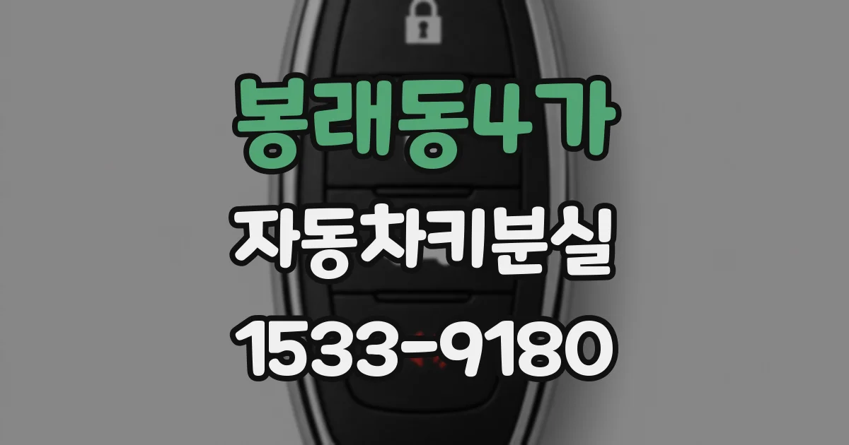 봉래동4가 자동차키분실