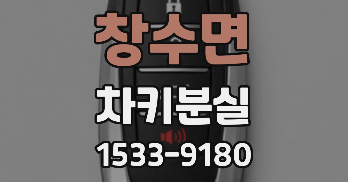 창수면 차키분실