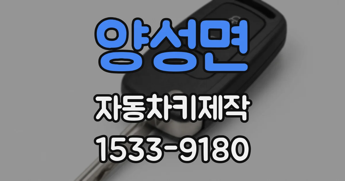 양성면 자동차키제작