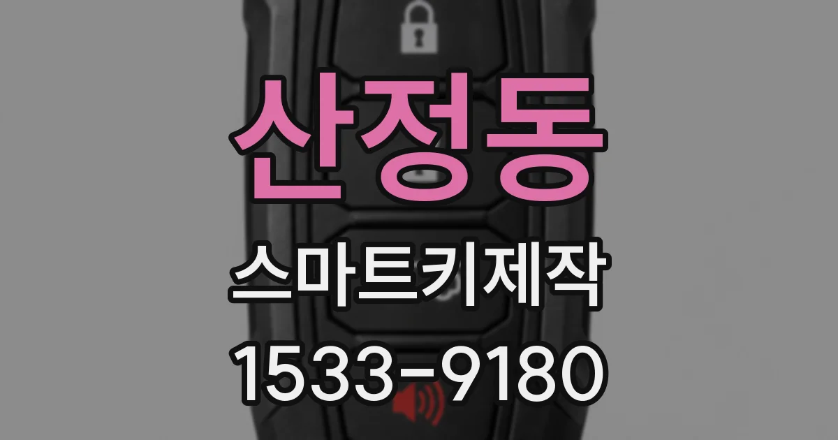 산정동 스마트키제작