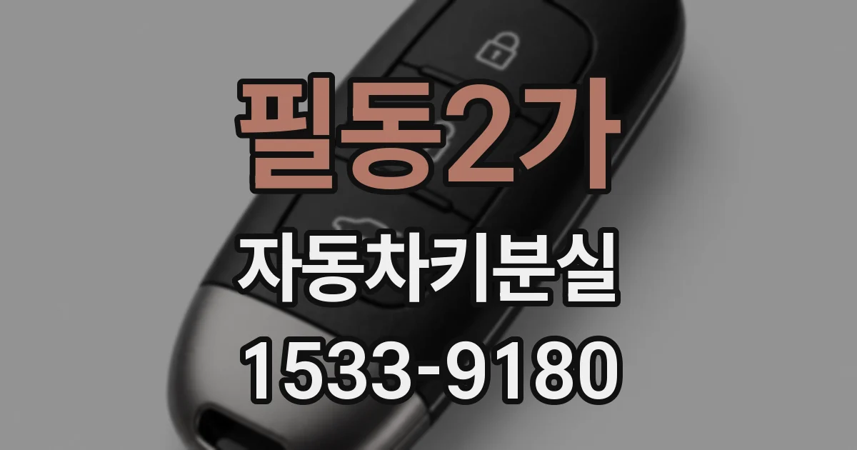필동2가 자동차키분실