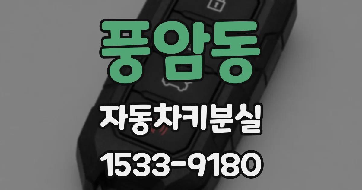 풍암동 자동차키분실