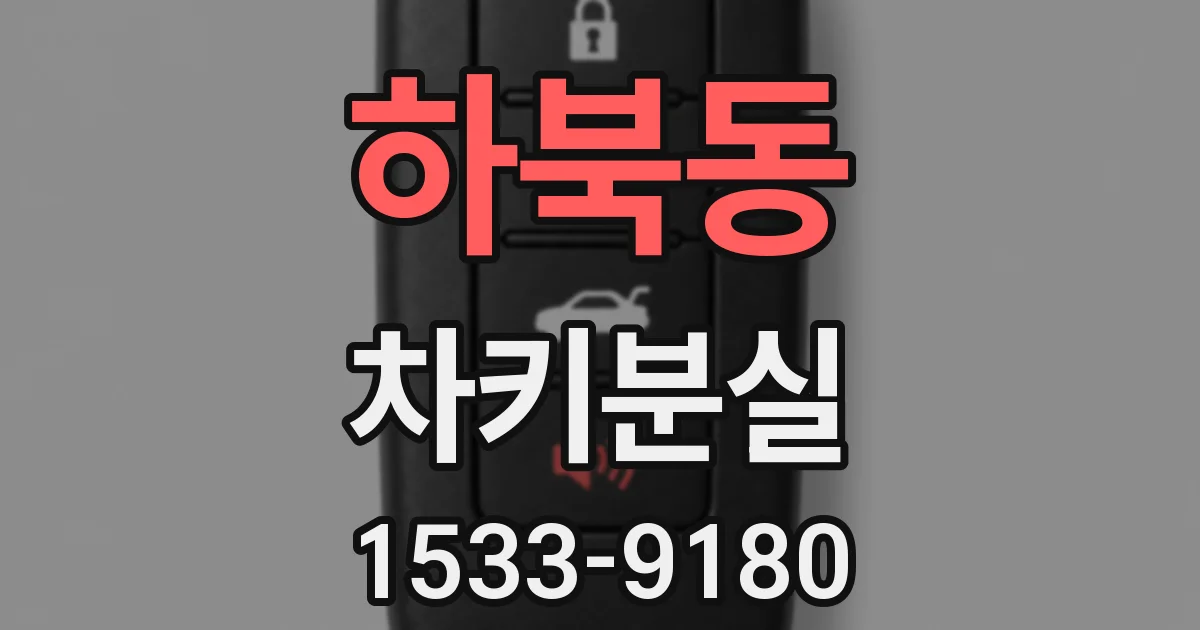하북동 차키분실