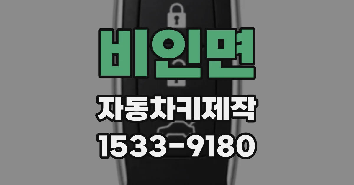 비인면 자동차키제작