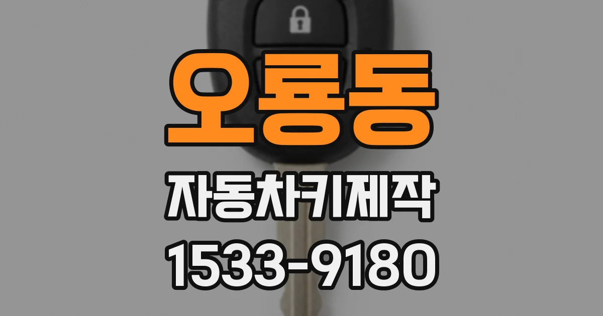 오룡동 자동차키제작