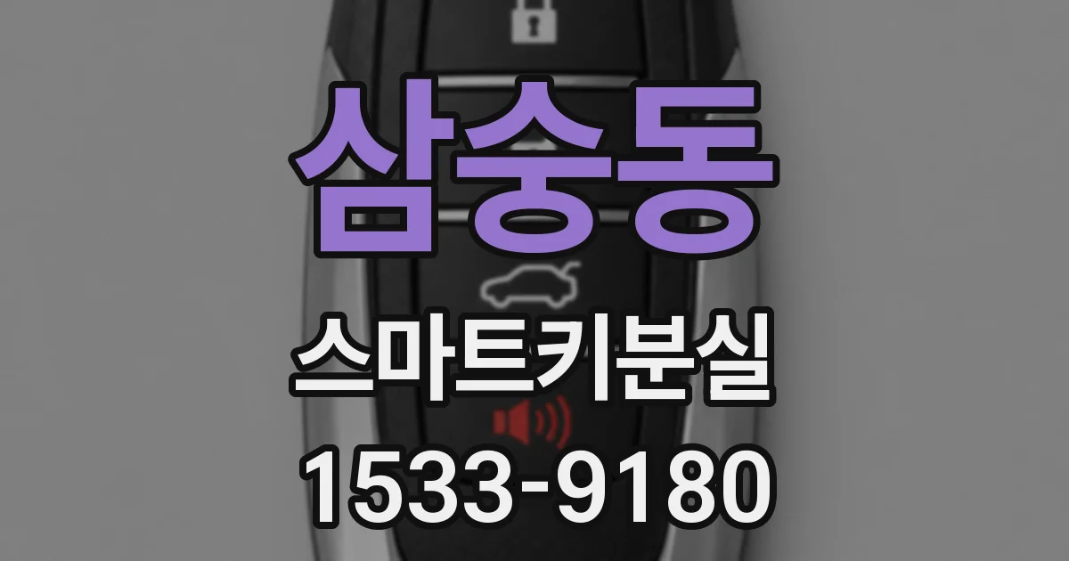 삼숭동 스마트키분실