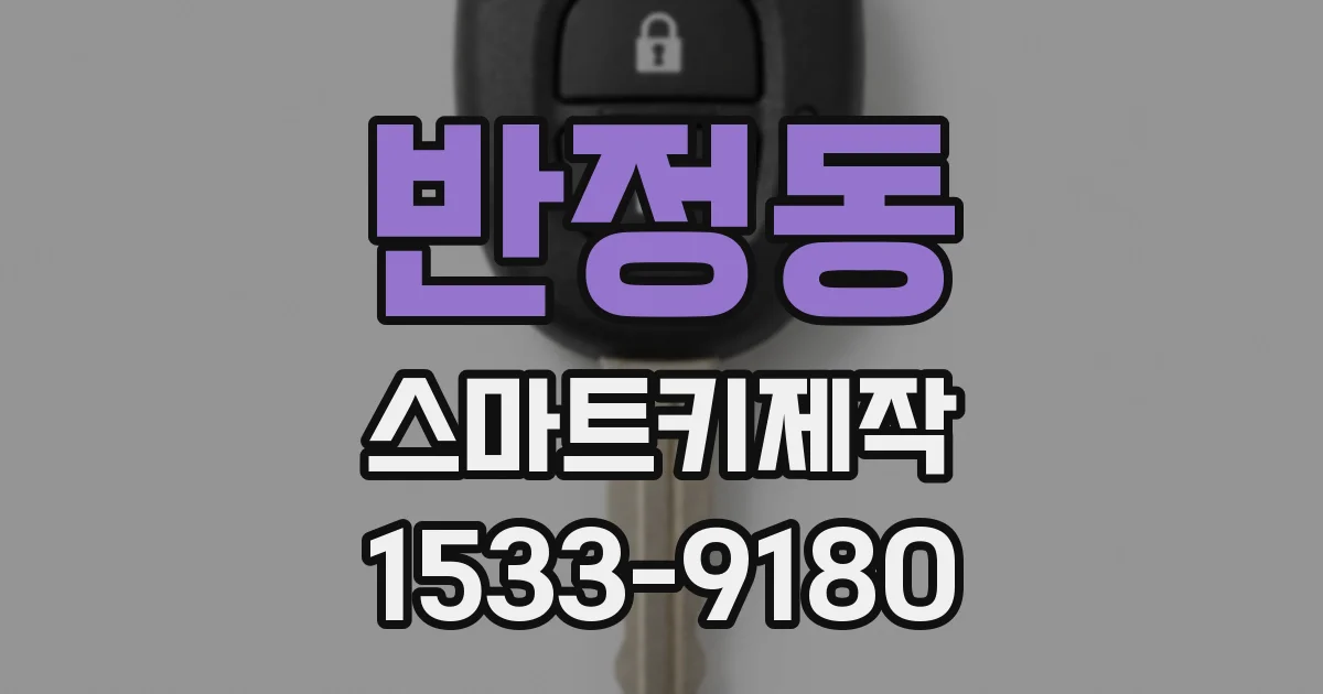 반정동 스마트키제작