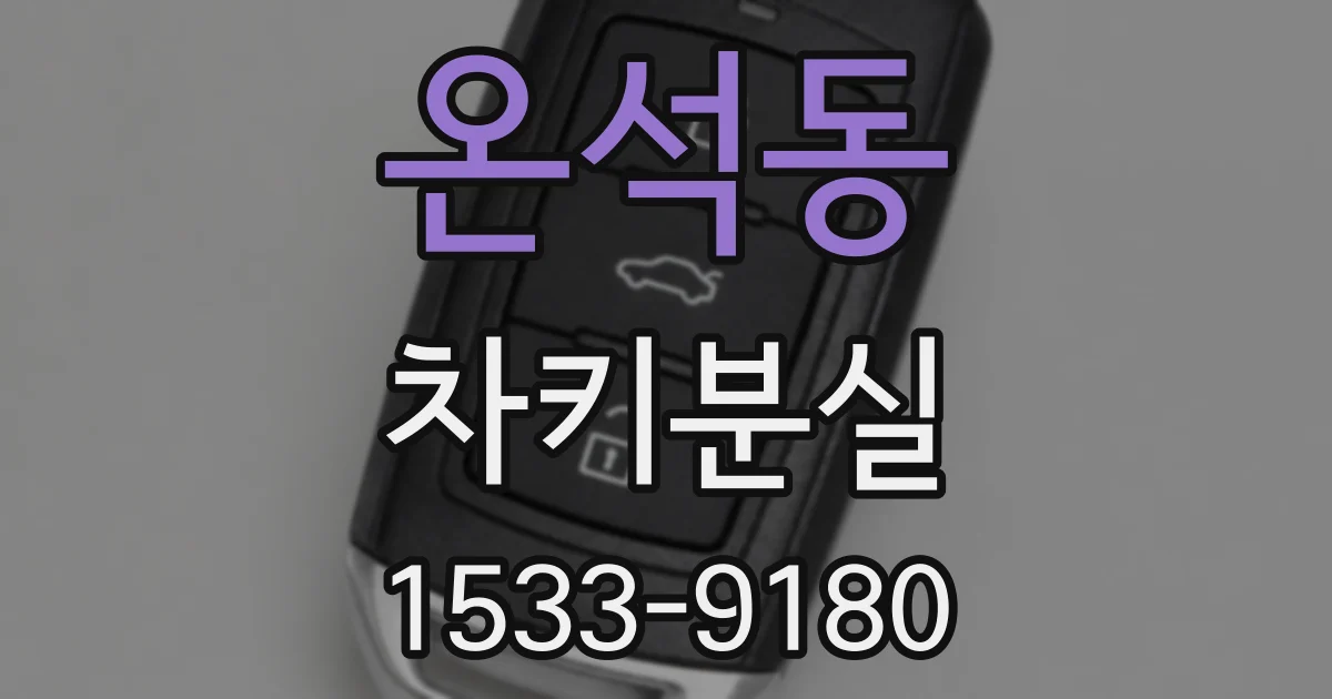 온석동 차키분실