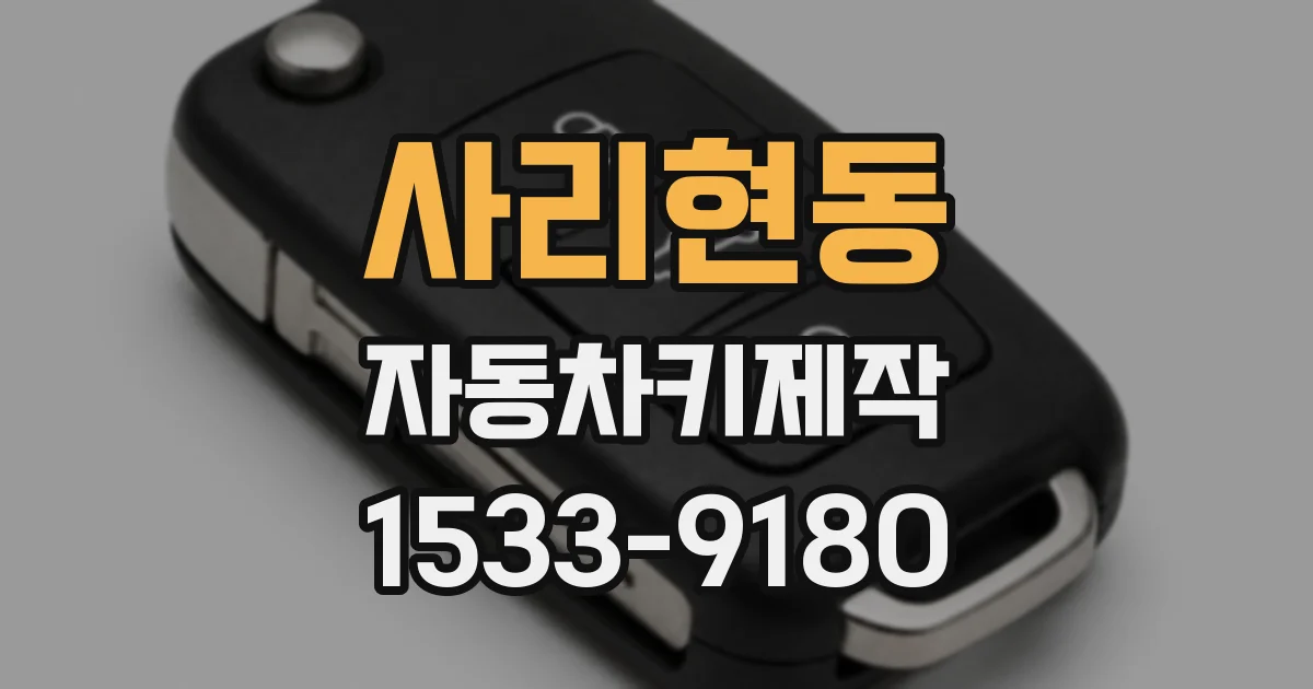 사리현동 자동차키제작