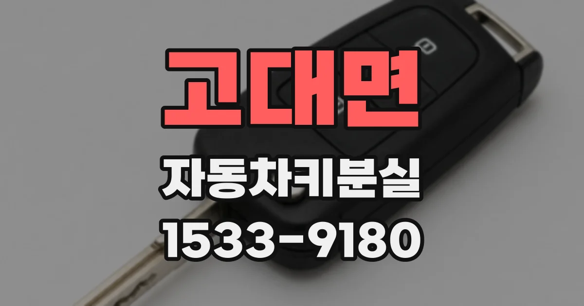 고대면 자동차키분실