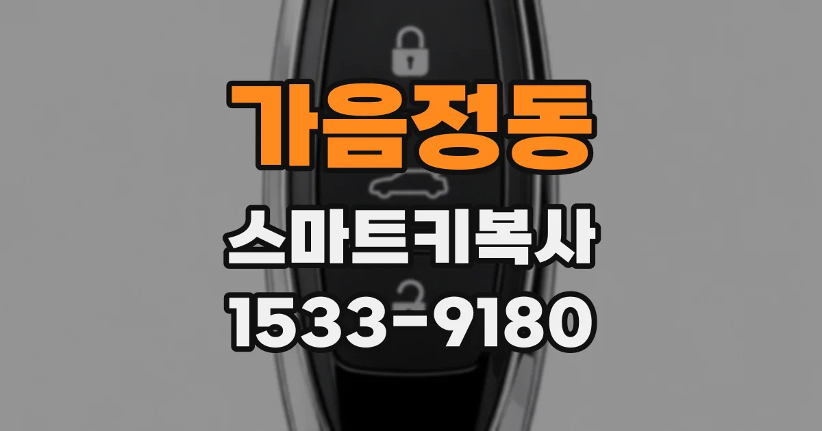 가음정동 스마트키복사