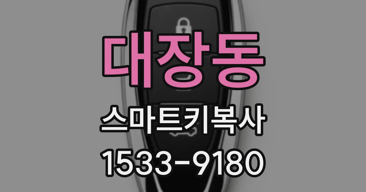 대장동 스마트키복사