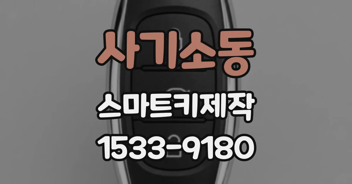 사기소동 스마트키제작