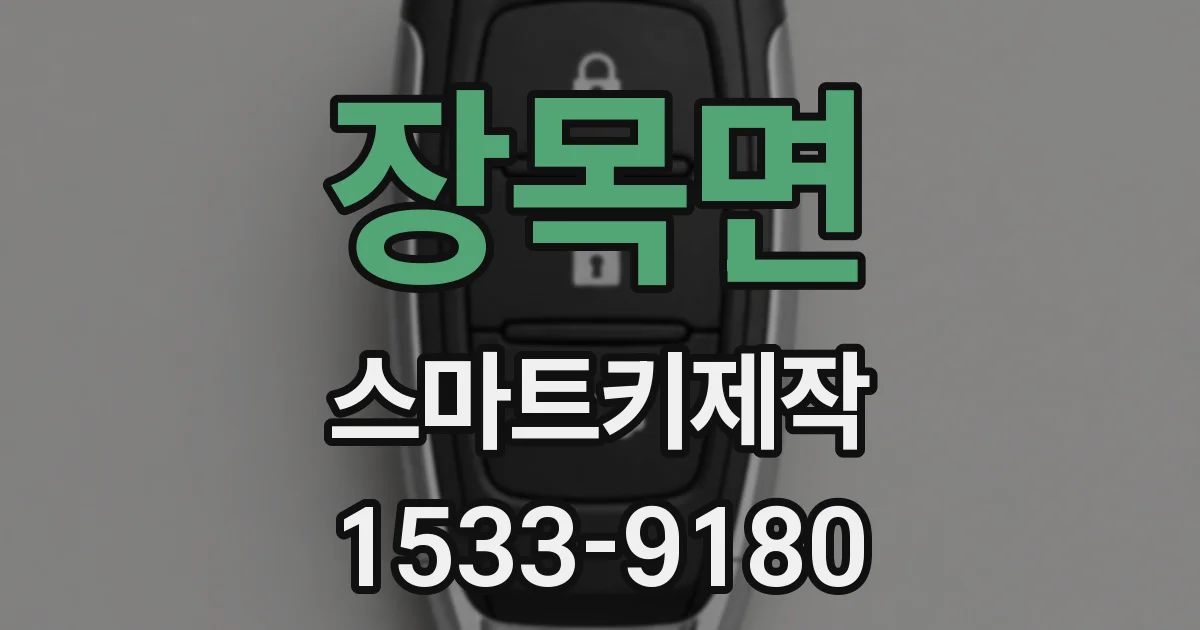 장목면 스마트키제작