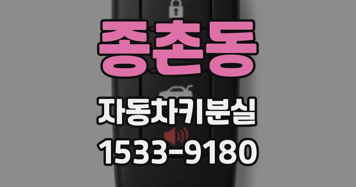 종촌동 자동차키분실