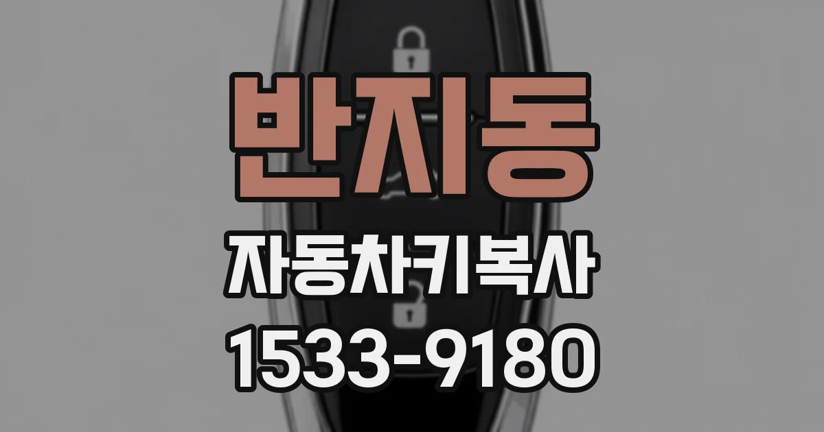 반지동 자동차키복사