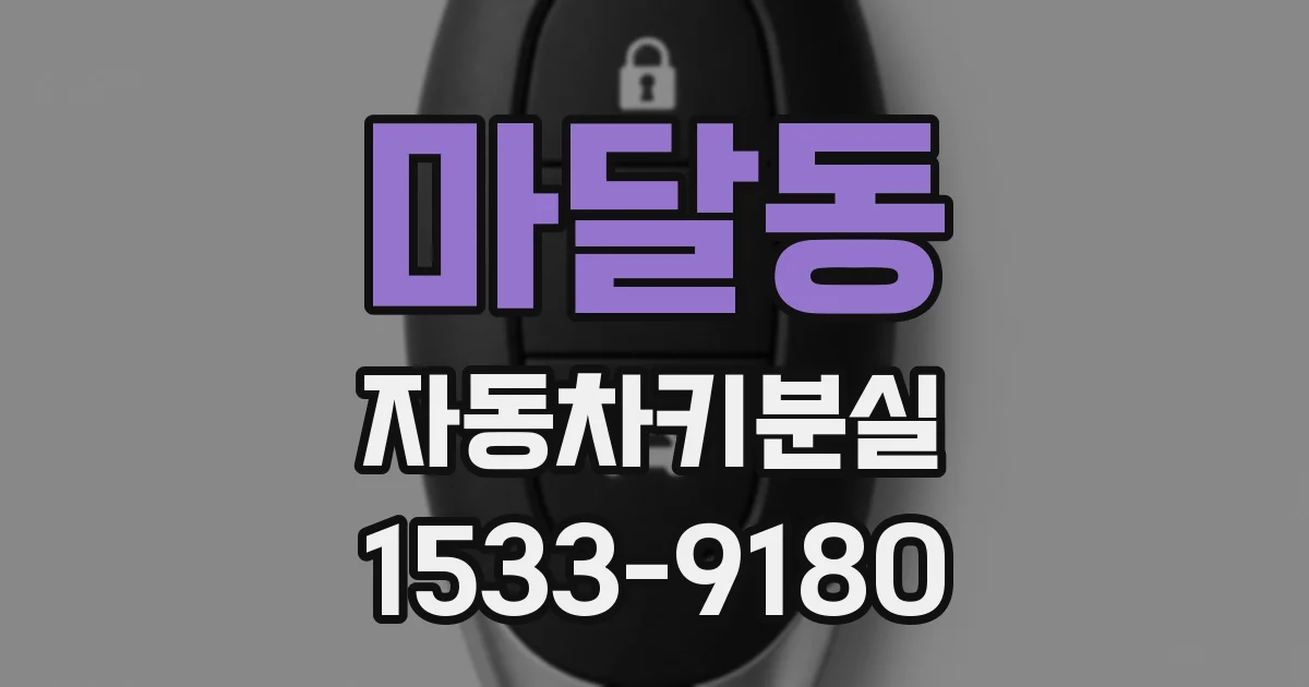 마달동 자동차키분실