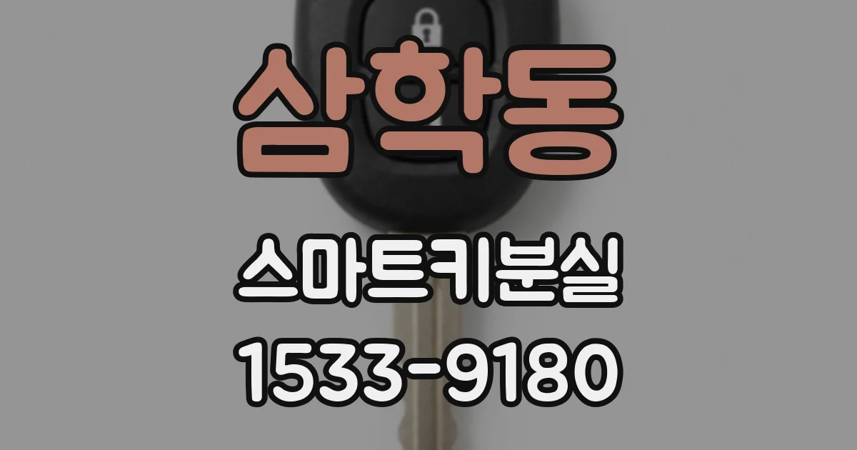 삼학동 스마트키분실