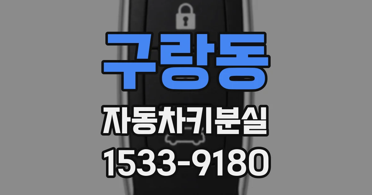 구랑동 자동차키분실
