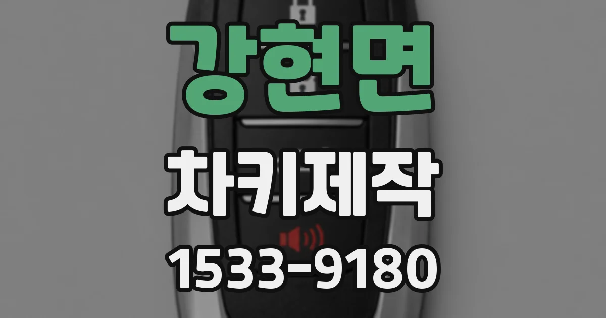 강현면 차키제작