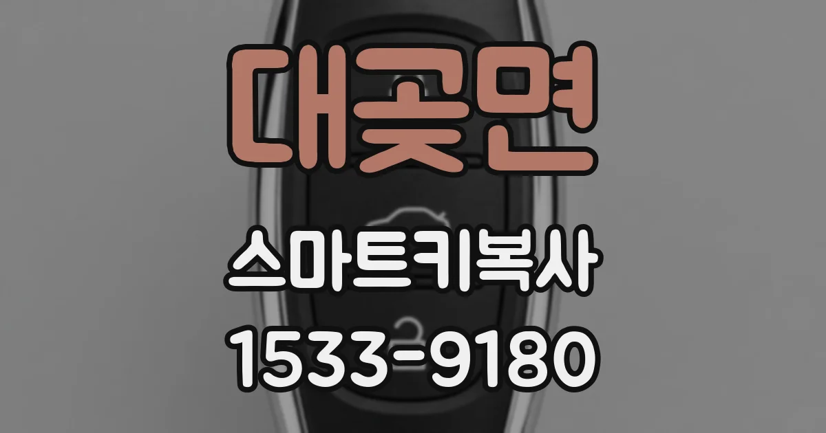 대곶면 스마트키복사