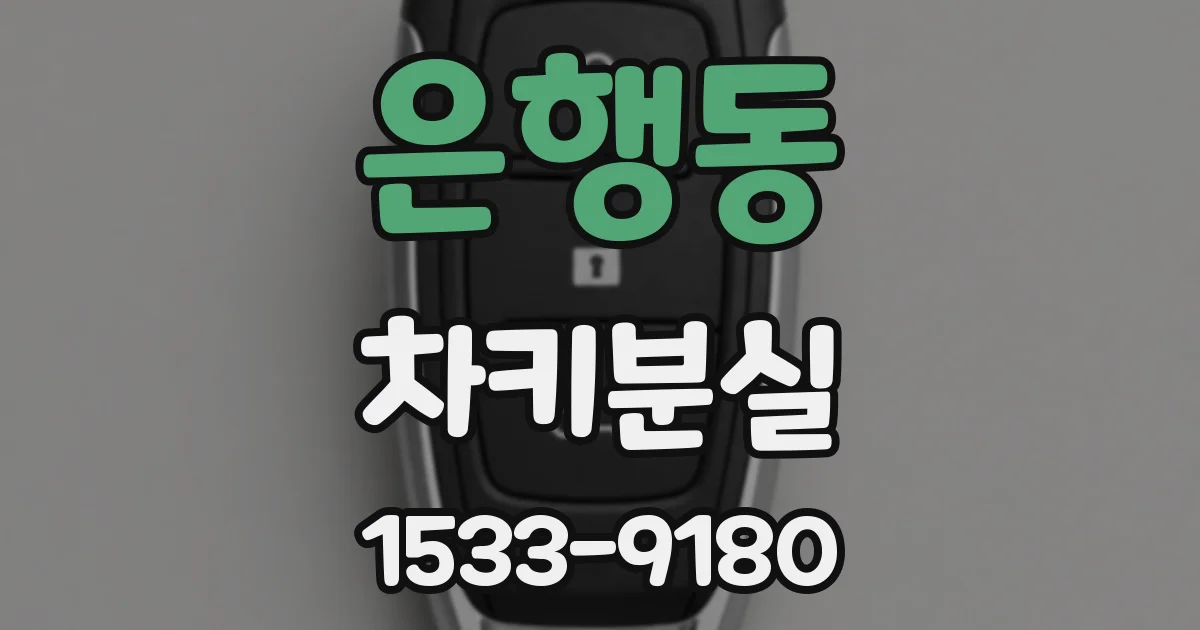 은행동 차키분실