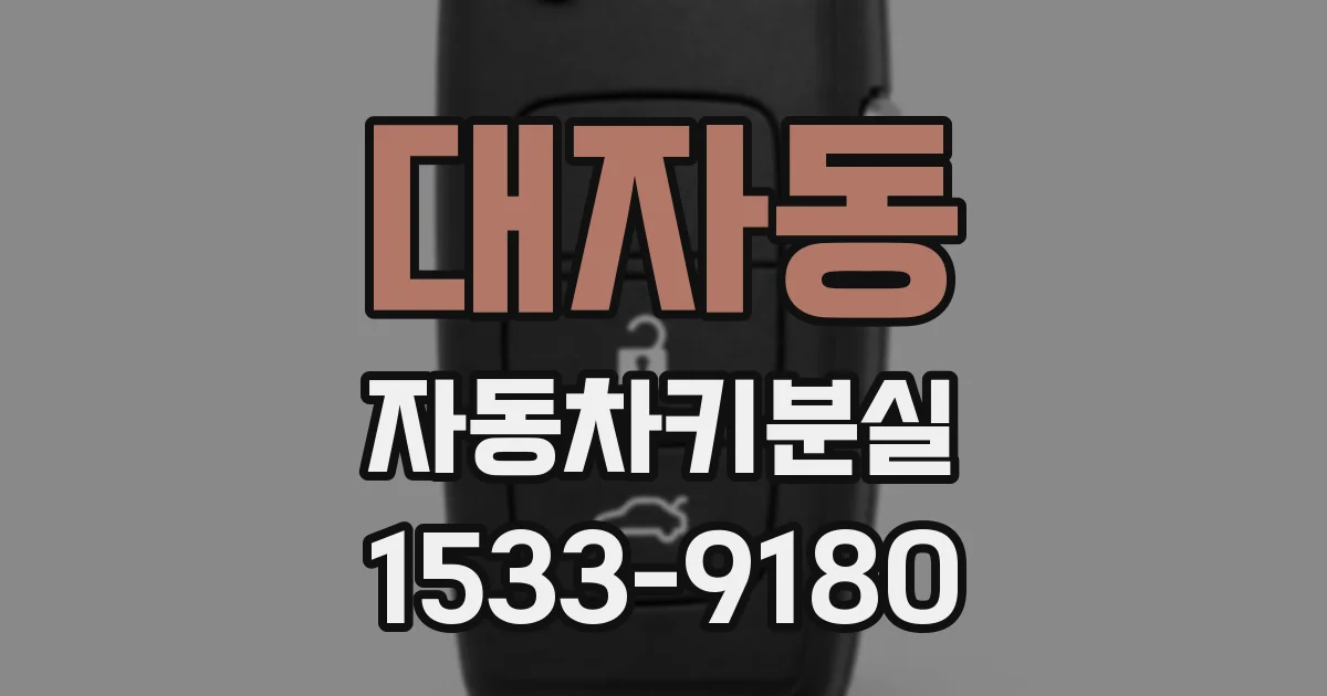 대자동 자동차키분실