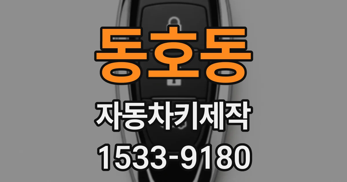 동호동 자동차키제작