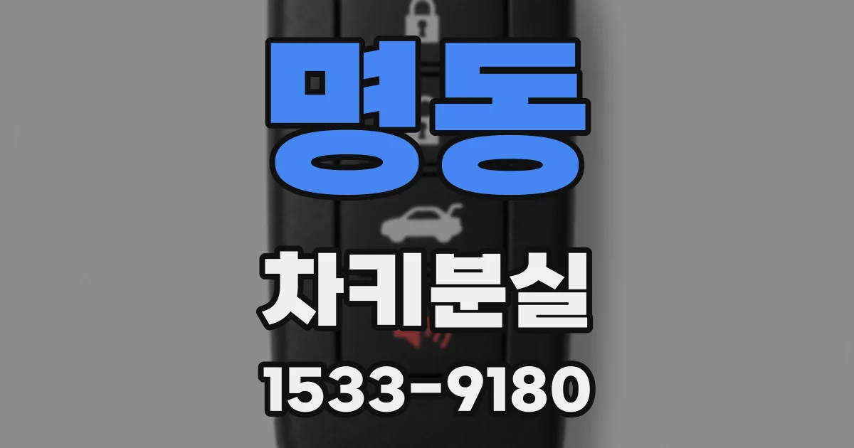 명동 차키분실