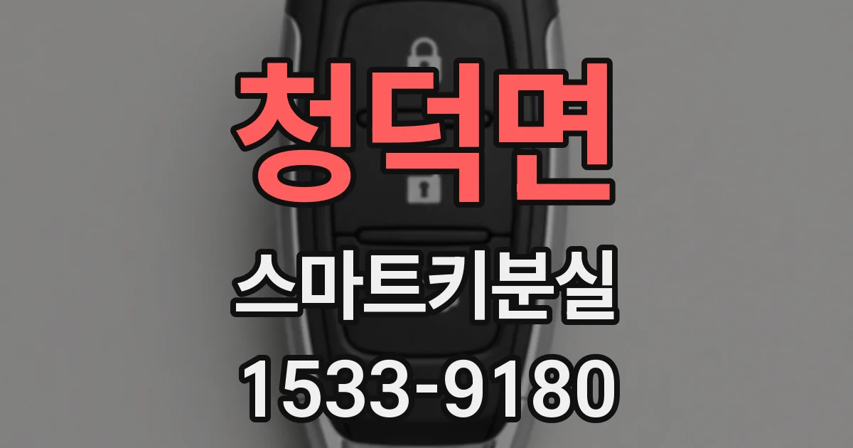 청덕면 스마트키분실